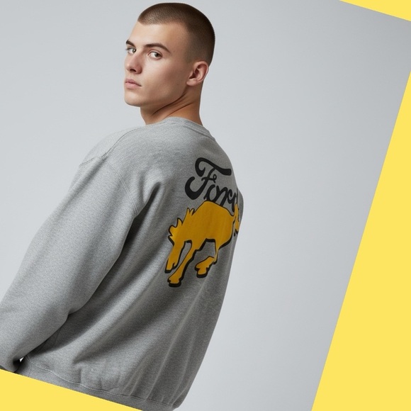 Ford Other - Ford Official Bronco Gray and Yellow Crewneck Sweatshirt large Vintage